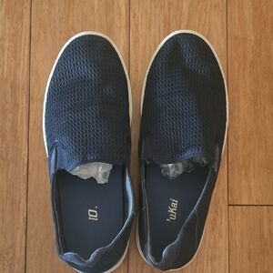 OluKai Dark Blue Mesh Slip-On Loafers